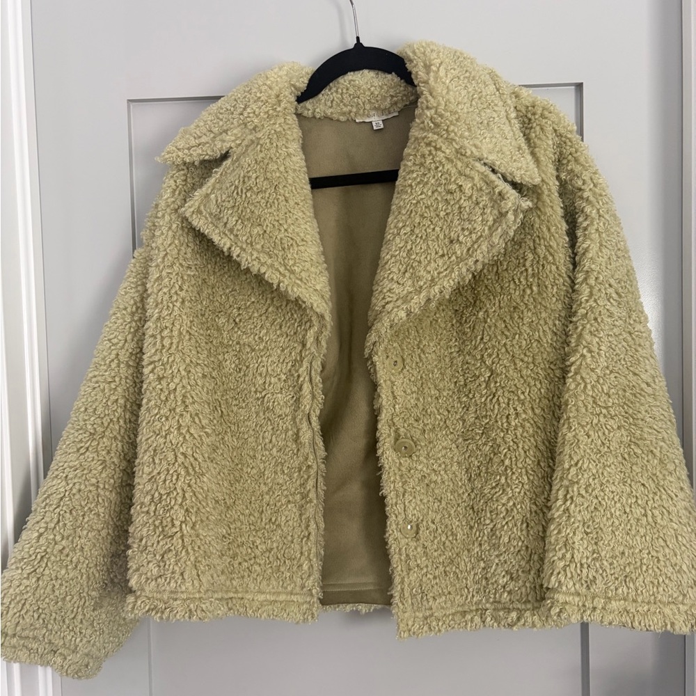 Moon River Light Green Teddy Jacket